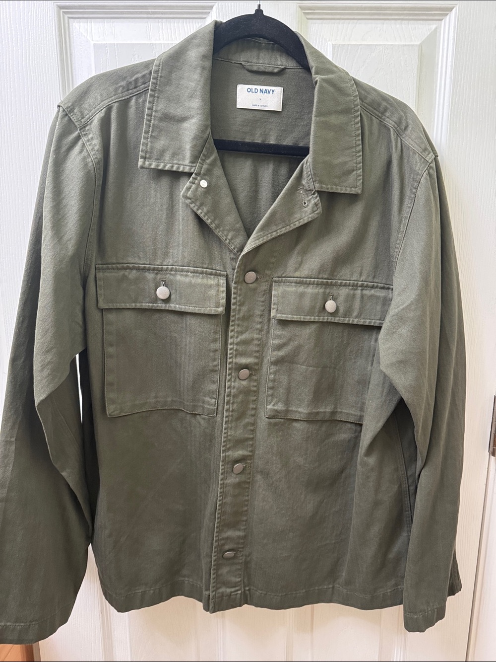 Old Navy Men's Military-Style Olive Utility Field Jacket